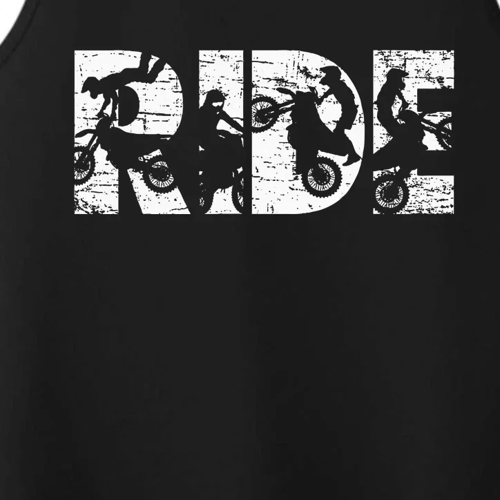 Ride Dirt Bike Rider Motocross Enduro Dirt Biking Performance Tank