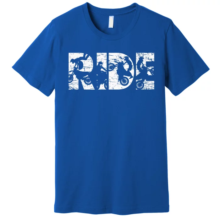 Ride Dirt Bike Rider Motocross Enduro Dirt Biking Premium T-Shirt