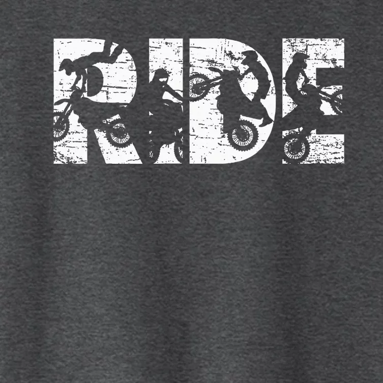 Ride Dirt Bike Rider Motocross Enduro Dirt Biking Women's Crop Top Tee