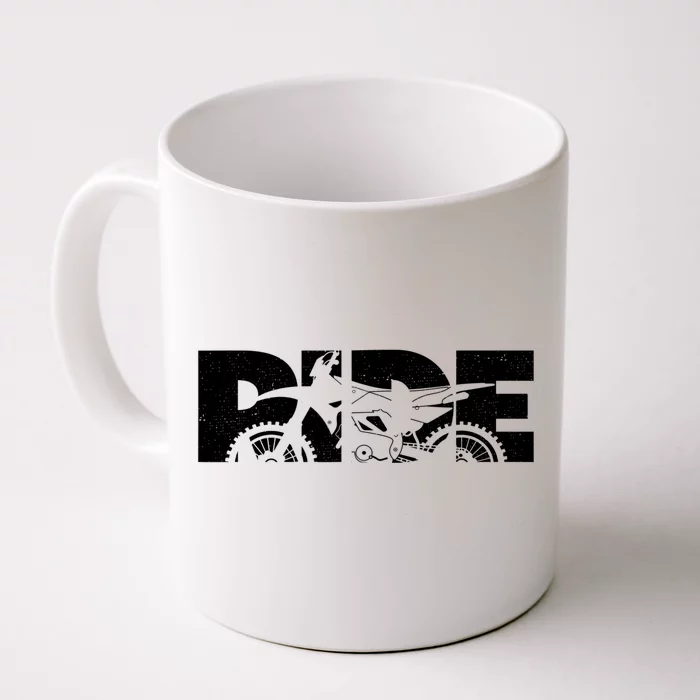 RIDE Dirt Bike Gift Motocross Motocross Dirt Bike Gift Front & Back Coffee Mug