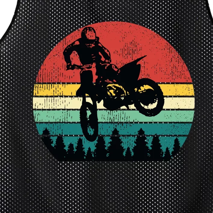 Retro Dirt Bike Motocross Motorcycle Rider Gift Mesh Reversible Basketball Jersey Tank