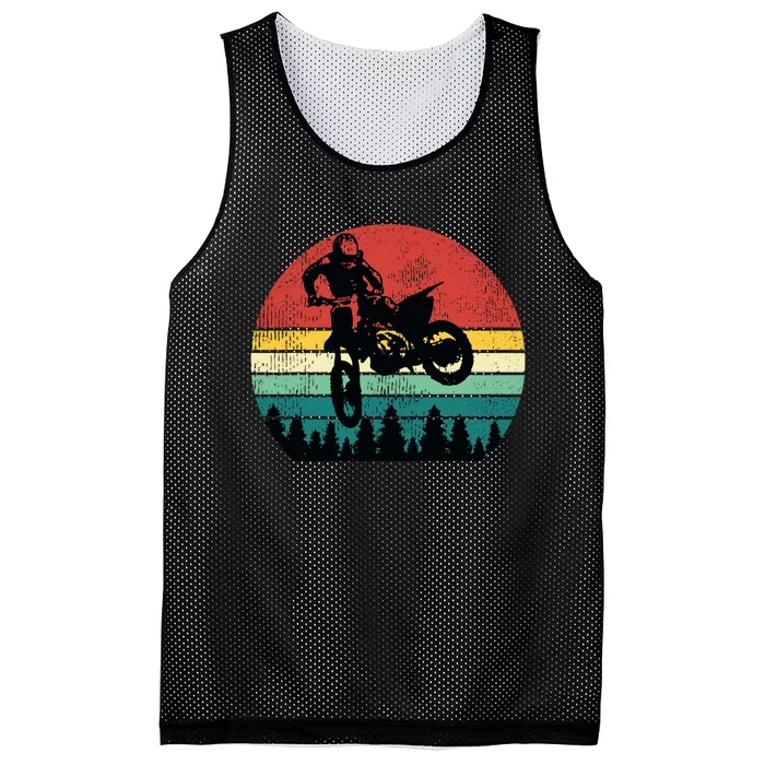 Retro Dirt Bike Motocross Motorcycle Rider Gift Mesh Reversible Basketball Jersey Tank