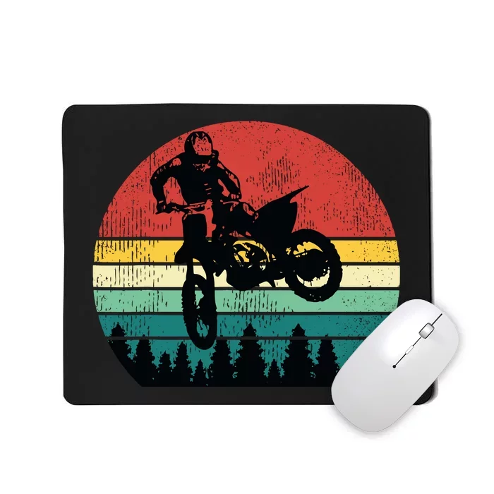 Retro Dirt Bike Motocross Motorcycle Rider Gift Mousepad