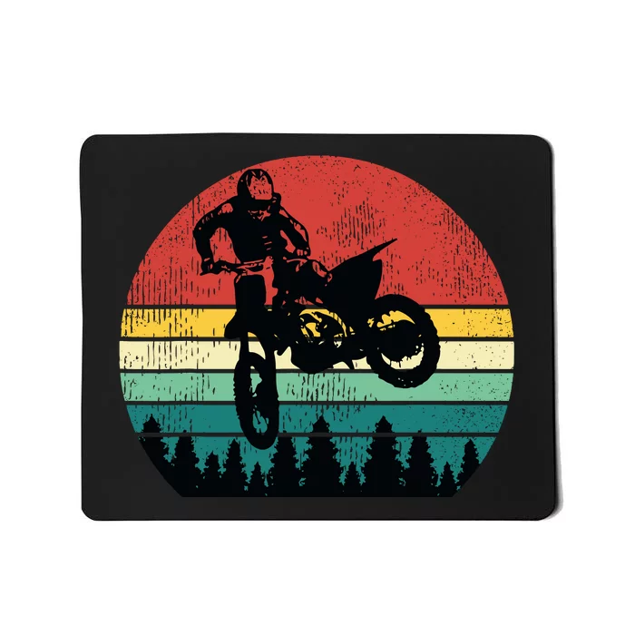 Retro Dirt Bike Motocross Motorcycle Rider Gift Mousepad