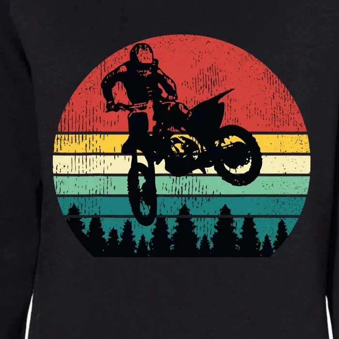 Retro Dirt Bike Motocross Motorcycle Rider Gift Womens California Wash Sweatshirt