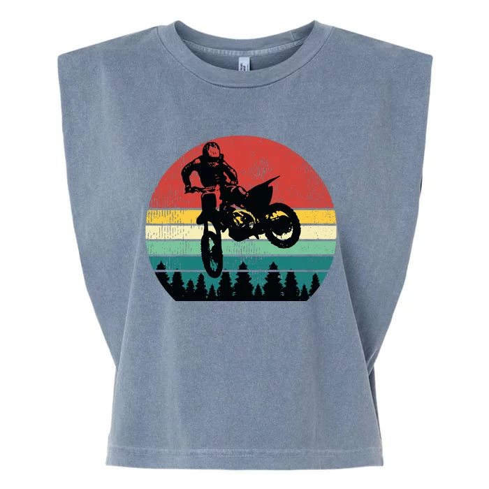 Retro Dirt Bike Motocross Motorcycle Rider Gift Garment-Dyed Women's Muscle Tee