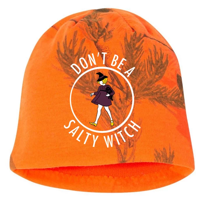 Retro DonT Be A Salty Witch Funny Halloween Girl Kati - Camo Knit Beanie