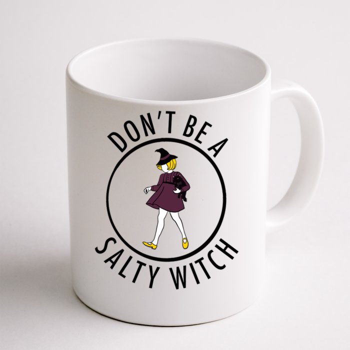 Retro DonT Be A Salty Witch Funny Halloween Girl Front & Back Coffee Mug