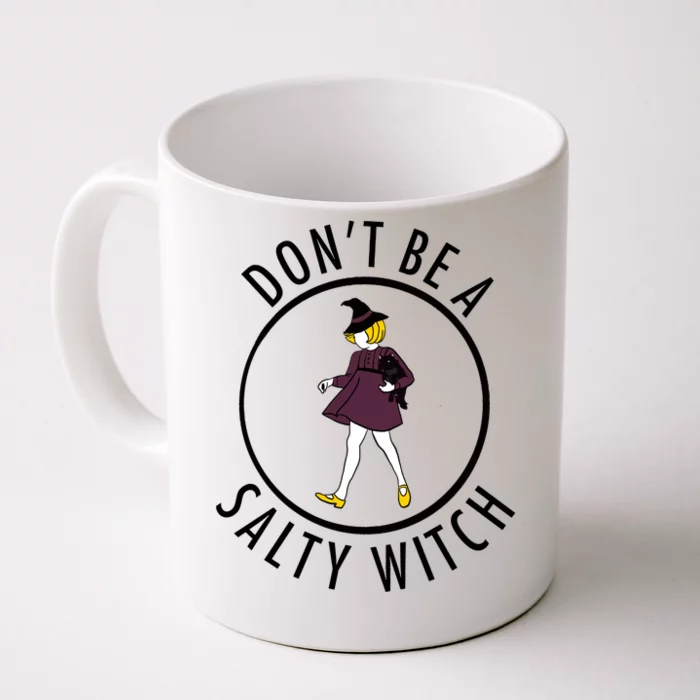 Retro DonT Be A Salty Witch Funny Halloween Girl Front & Back Coffee Mug