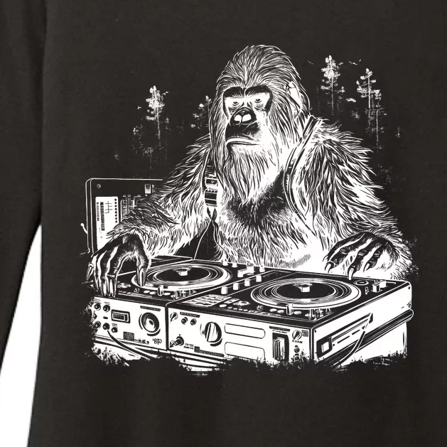 Realistic DJ Bigfoot Womens CVC Long Sleeve Shirt