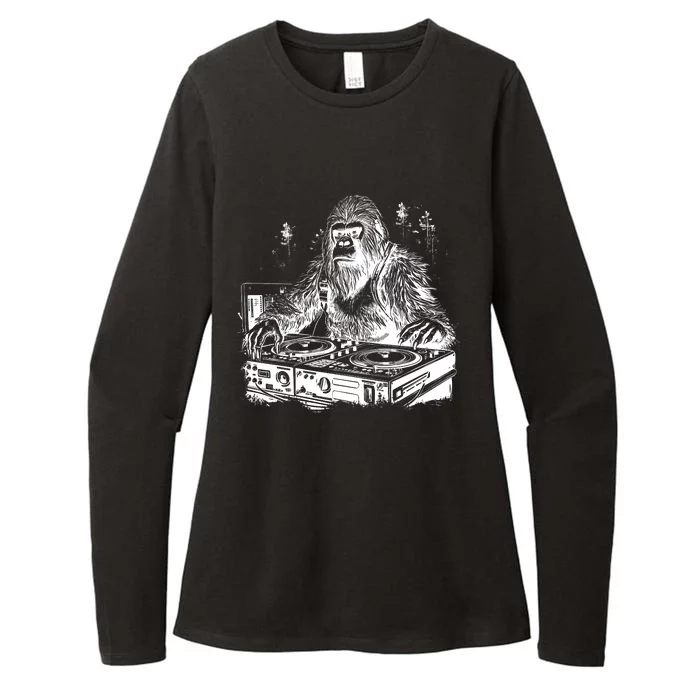 Realistic DJ Bigfoot Womens CVC Long Sleeve Shirt