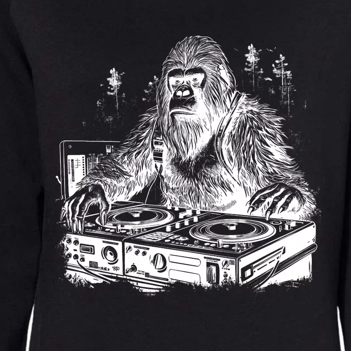 Realistic DJ Bigfoot Womens California Wash Sweatshirt