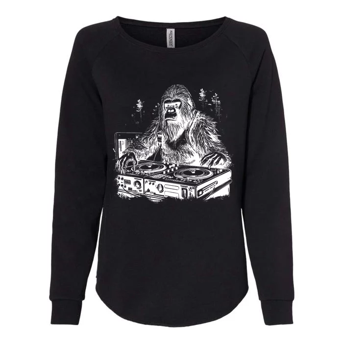 Realistic DJ Bigfoot Womens California Wash Sweatshirt