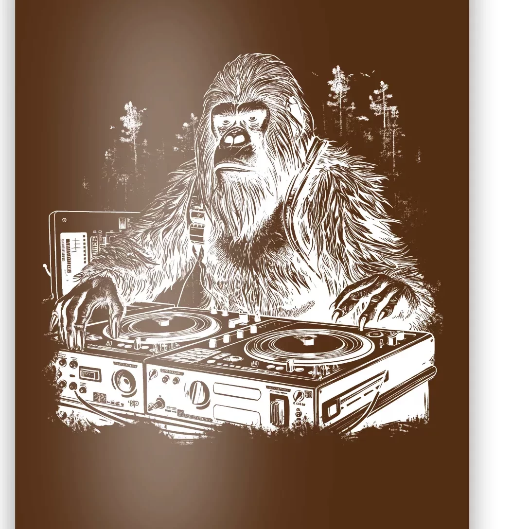 Realistic DJ Bigfoot Poster