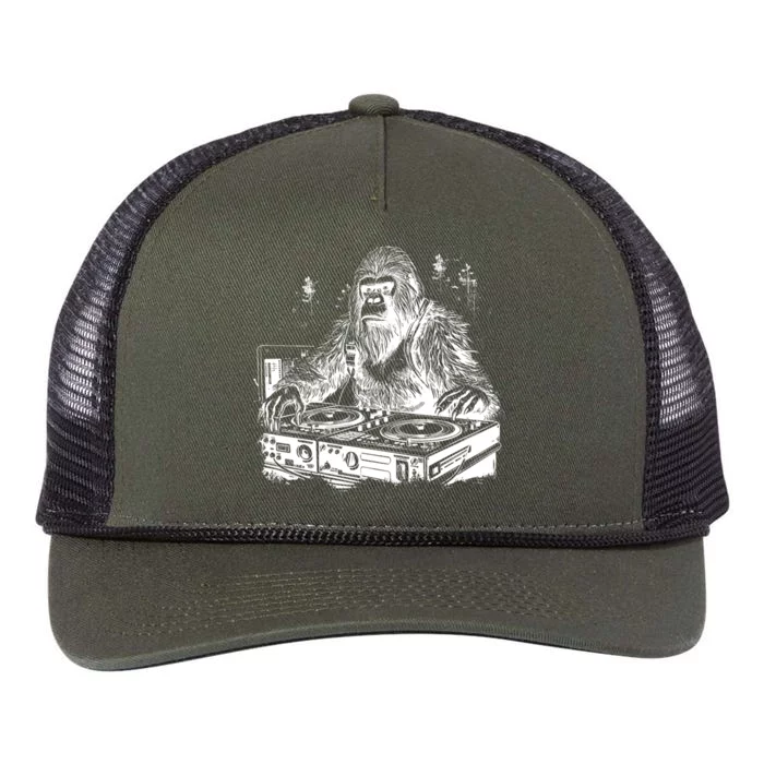 Realistic DJ Bigfoot Retro Rope Trucker Hat Cap