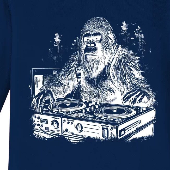 Realistic DJ Bigfoot Baby Long Sleeve Bodysuit