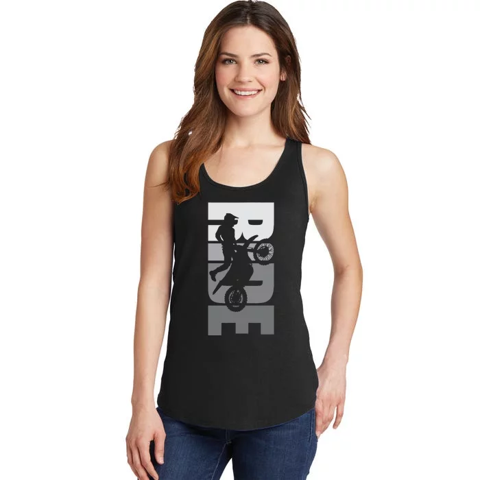 Ride: Dirt Bike Motocross Motorbike Mx Offroad Life Passion Ladies Essential Tank