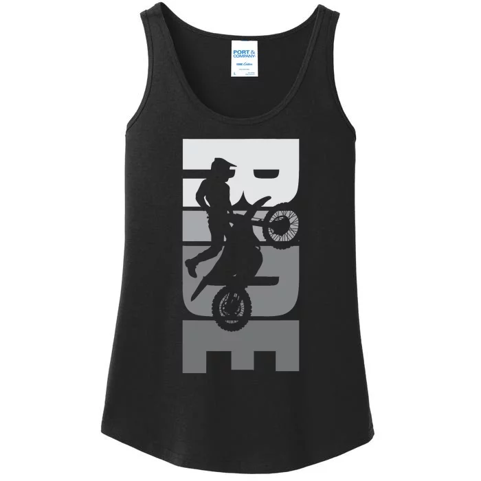 Ride: Dirt Bike Motocross Motorbike Mx Offroad Life Passion Ladies Essential Tank