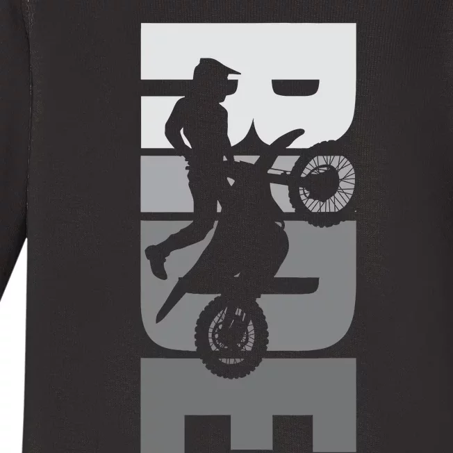 Ride: Dirt Bike Motocross Motorbike Mx Offroad Life Passion Baby Long Sleeve Bodysuit