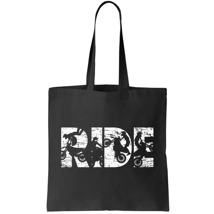 Ride Dirt Bike Rider Motocross Enduro Dirt Biking Gift Tote Bag