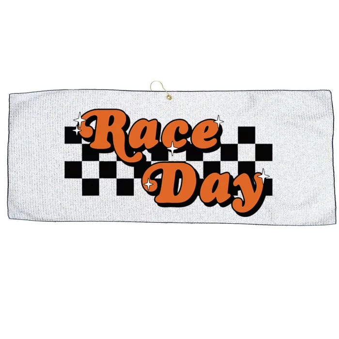 Race Day Checkered Flag Racing Driver Cheer Mama Large Microfiber Waffle Golf Towel