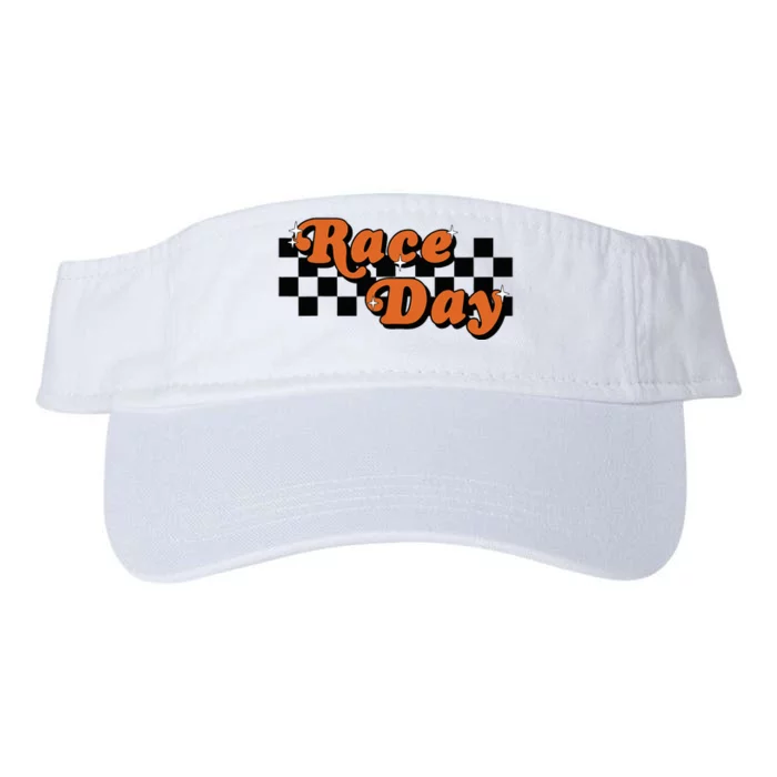 Race Day Checkered Flag Racing Driver Cheer Mama Valucap Bio-Washed Visor