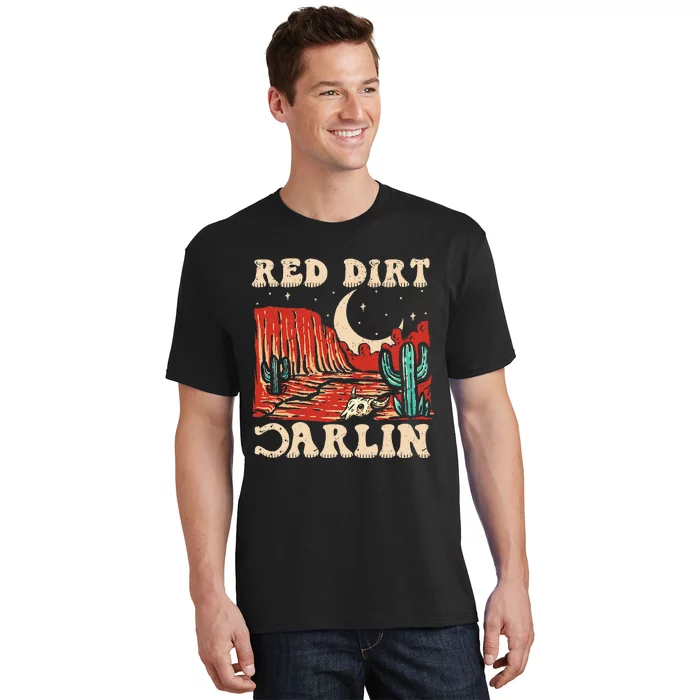 Red Dirt Country Music Western Theme T-Shirt