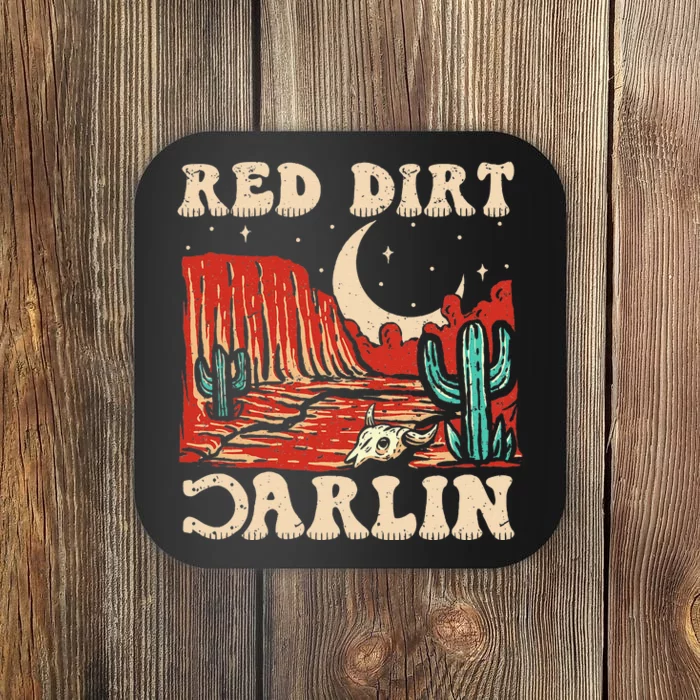 Red Dirt Country Music Western Theme Coaster