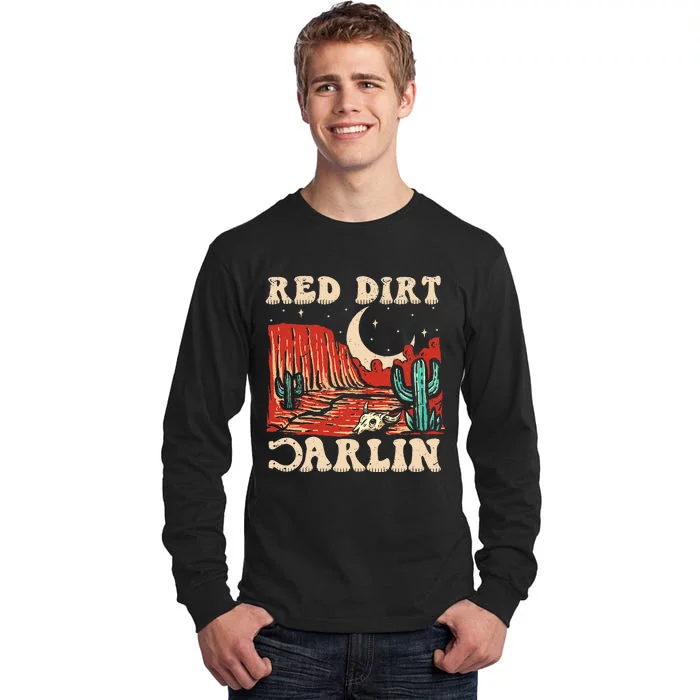 Red Dirt Country Music Western Theme Tall Long Sleeve T-Shirt