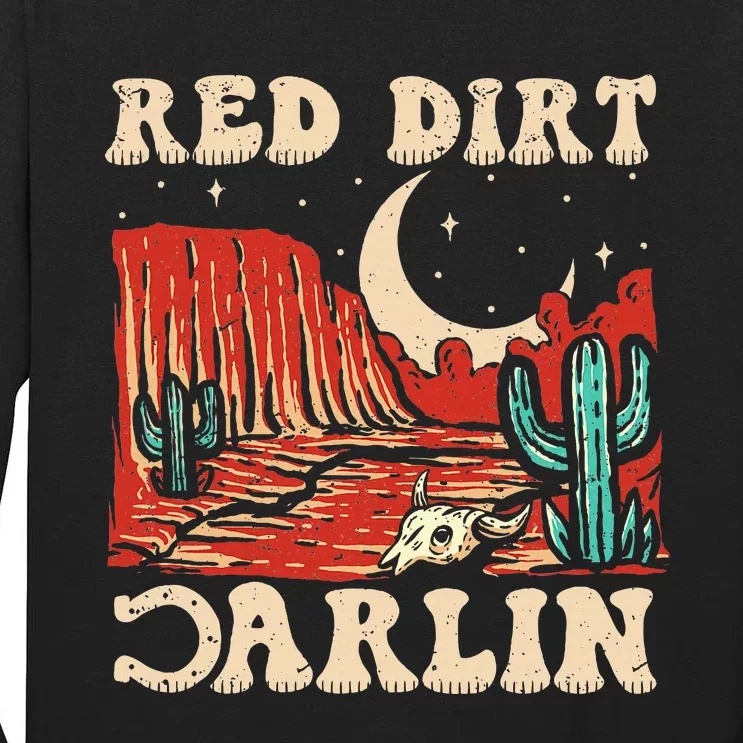 Red Dirt Country Music Western Theme Tall Long Sleeve T-Shirt