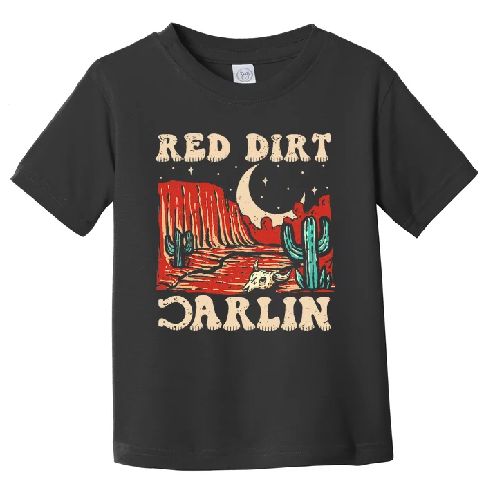 Red Dirt Country Music Western Theme Toddler T-Shirt