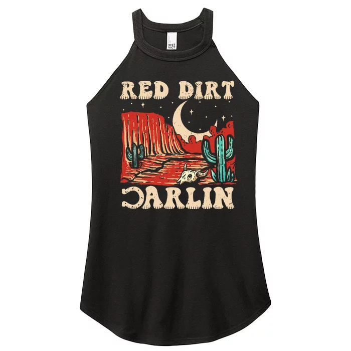 Red Dirt Country Music Western Theme Women’s Perfect Tri Rocker Tank