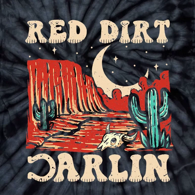 Red Dirt Country Music Western Theme Tie-Dye T-Shirt