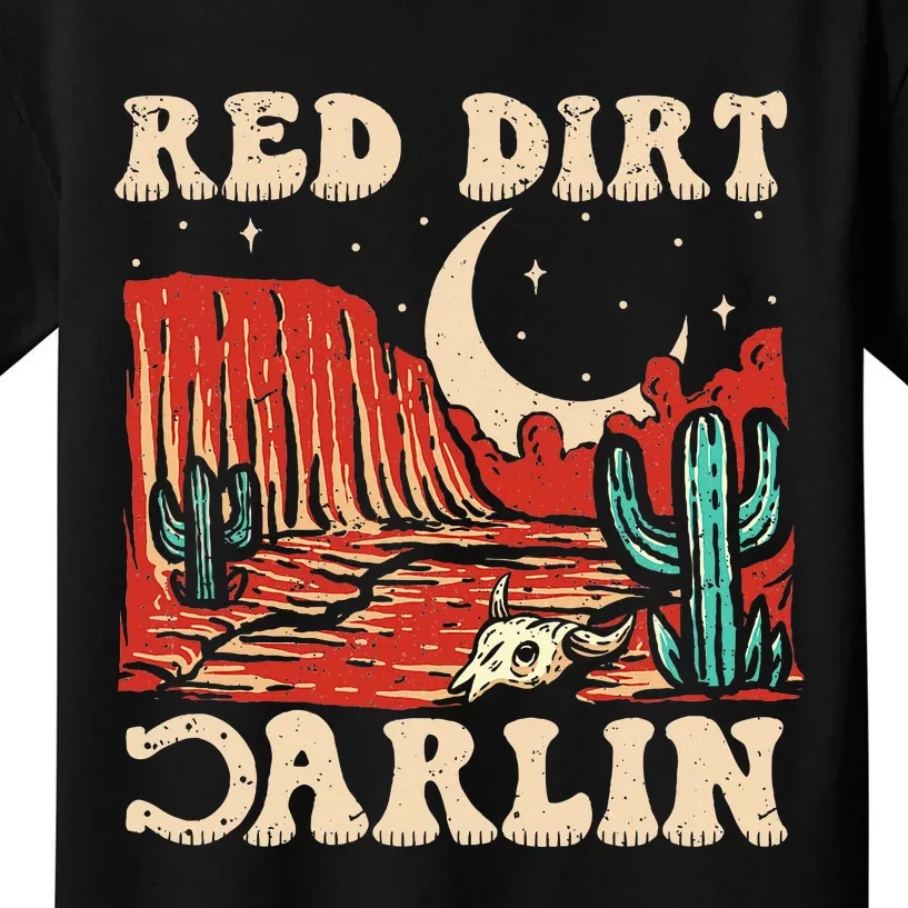 Red Dirt Country Music Western Theme Kids T-Shirt