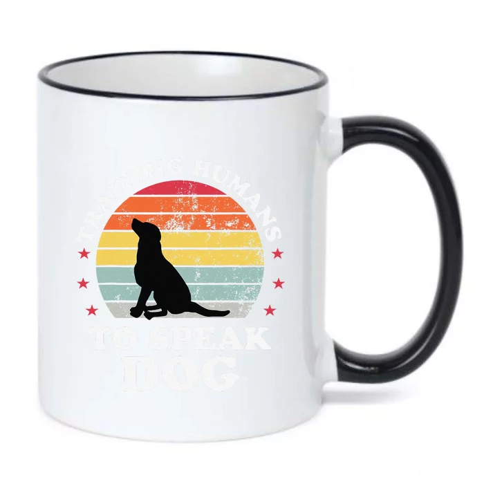 Retro Dog Commands Obedience Training Funny Dog Trainer Black Color Changing Mug