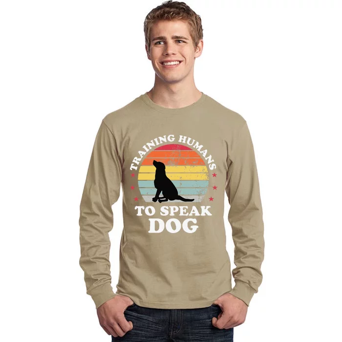 Retro Dog Commands Obedience Training Funny Dog Trainer Tall Long Sleeve T-Shirt