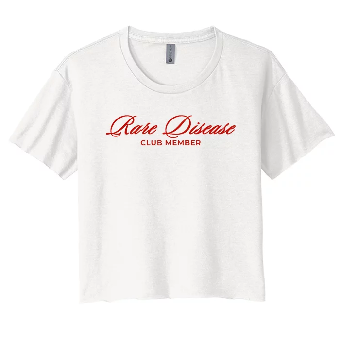 Rare Disease Club Member Script Women's Crop Top Tee