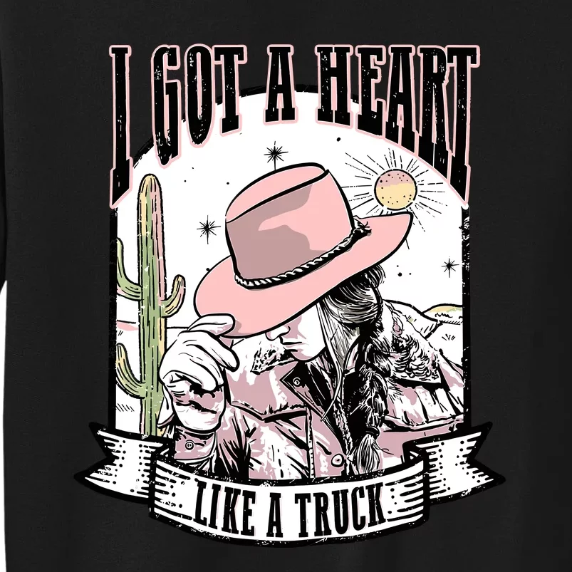 Retro Desert Cowgirl I Got A Heart Like A Truck Western Sweatshirt