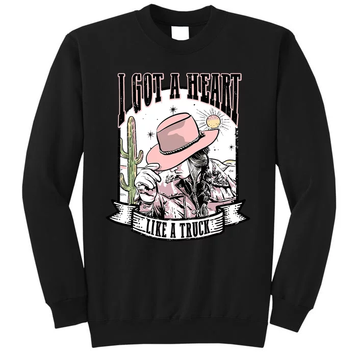 Retro Desert Cowgirl I Got A Heart Like A Truck Western Sweatshirt