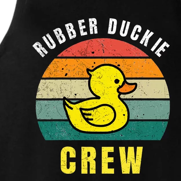 Rubber Duckie Crew Funny Rubber Duck Ladies Tri-Blend Wicking Tank