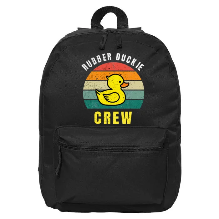 Rubber Duckie Crew Funny Rubber Duck 16 in Basic Backpack