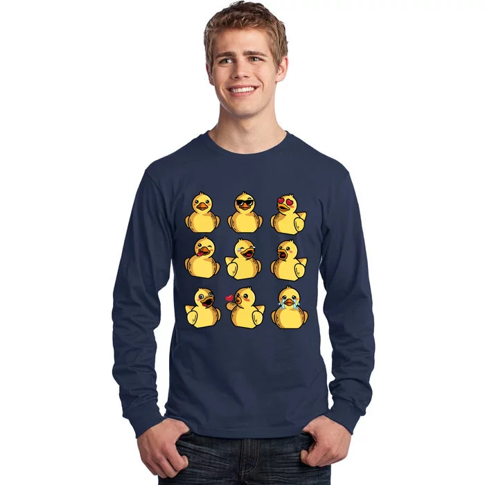 Rubber Ducky Cool Duck Bath Toy Tall Long Sleeve T-Shirt