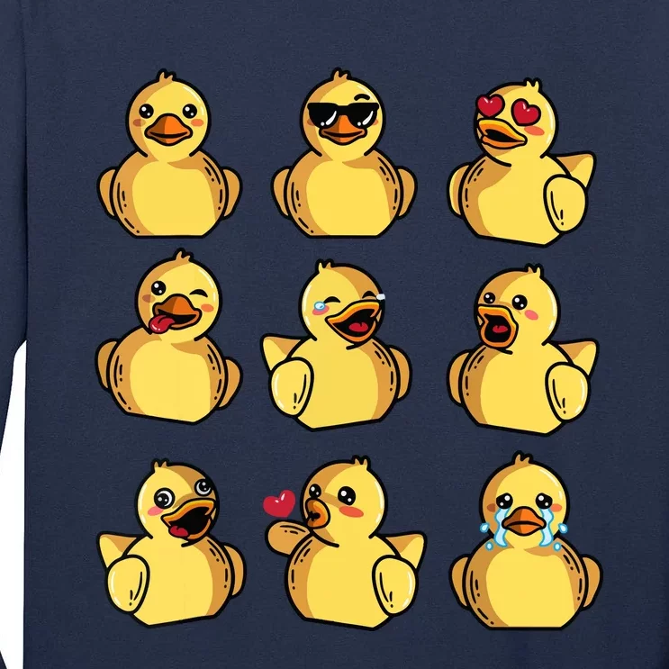 Rubber Ducky Cool Duck Bath Toy Tall Long Sleeve T-Shirt