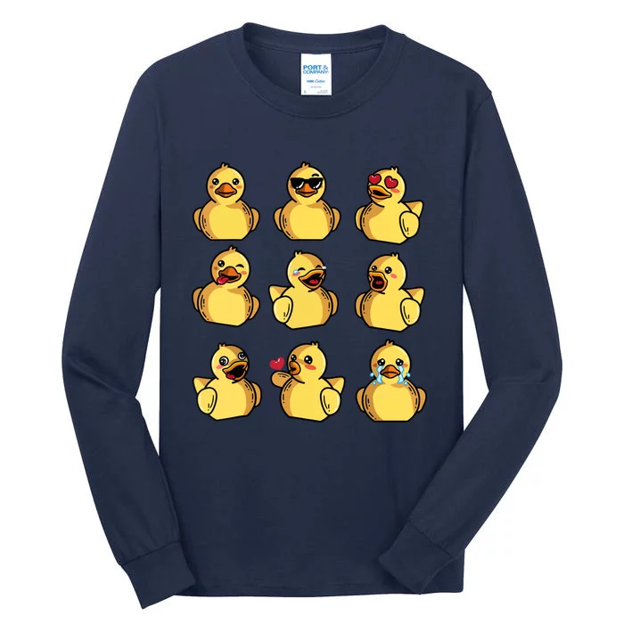 Rubber Ducky Cool Duck Bath Toy Tall Long Sleeve T-Shirt