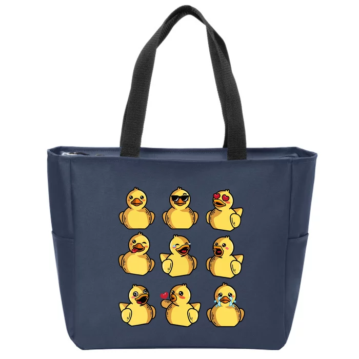 Rubber Ducky Cool Duck Bath Toy Zip Tote Bag