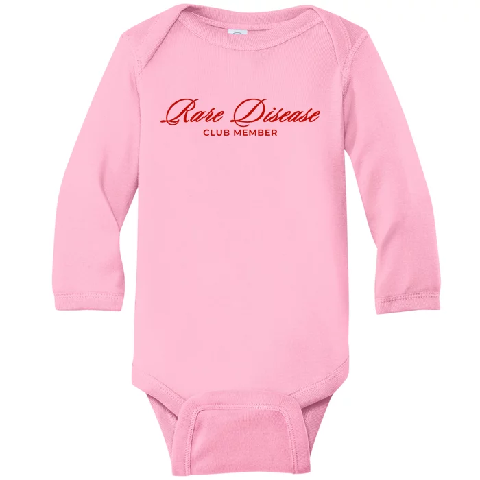 Rare Disease Club Member Script Baby Long Sleeve Bodysuit