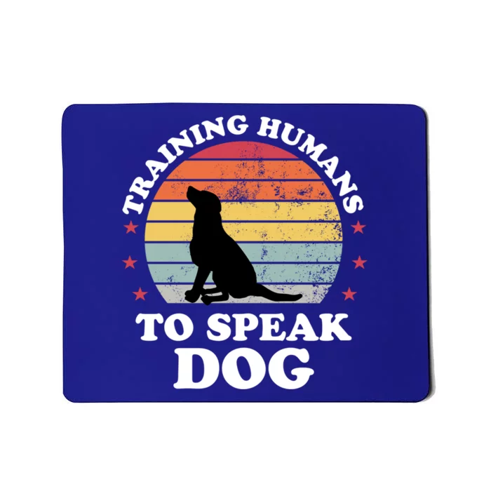 Retro Dog Comds Obedience Training Funny Dog Trainer Gift Mousepad