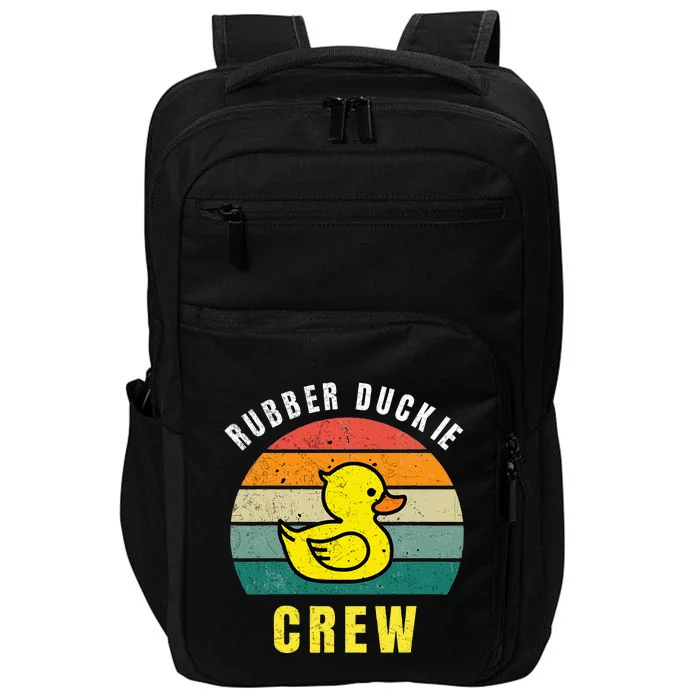 Rubber Duckie Crew Funny Rubber Duck Impact Tech Backpack