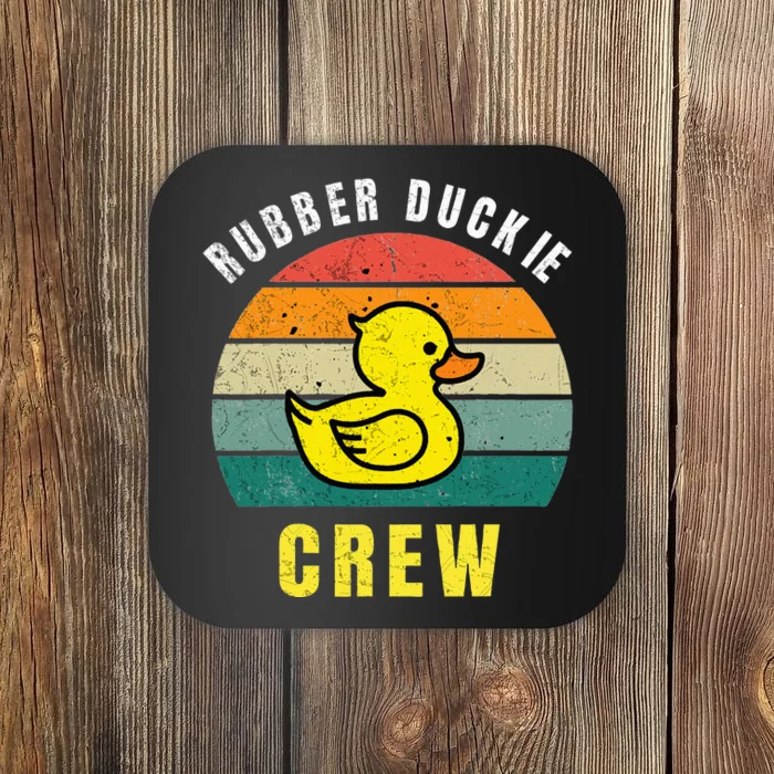 Rubber Duckie Crew Funny Rubber Duck Coaster