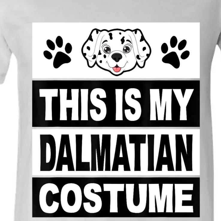 Retro Dalmatian Costume Halloween Easy Lazy Diy V-Neck T-Shirt